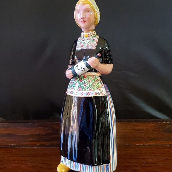Vintage Holland Pottery Dutch Girl Decanter Bottle - Picture 5 of 14